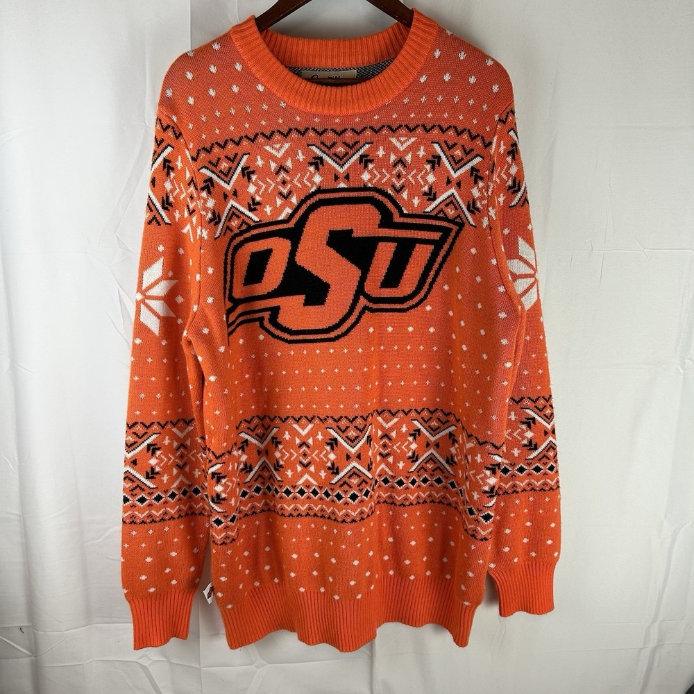 Campus Specialties OSU Oklahoma State Ugly Sweater Holiday Womens XXL‎